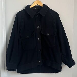 Uniqlo C Navy Boxy Wool Coat